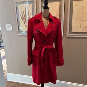 Stylish Red Trench Coat